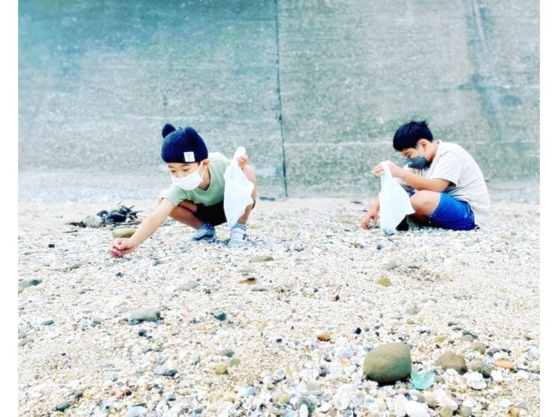 【宮崎・団体様/キャンドル作り教室】25名以上の団体参加可能！環境教育型プラン：貝殻、シーグラスなどビーチコーミングで探そうの紹介画像