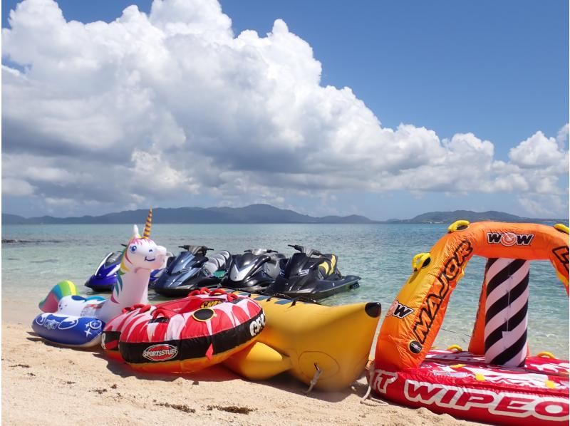 [Okinawa, Ishigaki Island] Unlimited use of towing tubes such as banana boats for half a day!!!の紹介画像