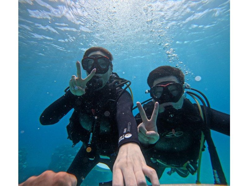 [Okinawa, Sesoko Island/Minna Island] Near the Churaumi Aquarium, 2 boat diving experience! 