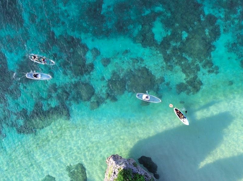 [沖繩，宮古島]私人透明獨木舟之旅☆私人海灘☆全額退款+α擔保☆無人機攝影☆の紹介画像