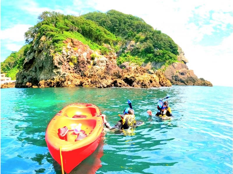 [靜岡/下田/下田港]下田港私人導遊獨木舟體驗與浮潛150分鐘，有專門的教練の紹介画像