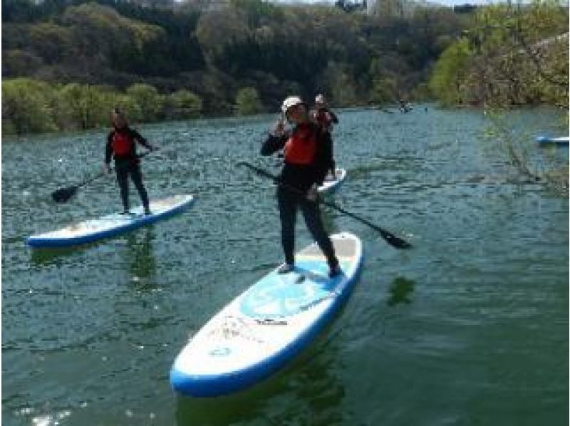 [Gunma, Shima] One-day SUP & canoeing experience on Lake Shima - Enjoy the popular activities of SUP and canoeing on Lake Shima in one day! Great value package plan ♪の紹介画像