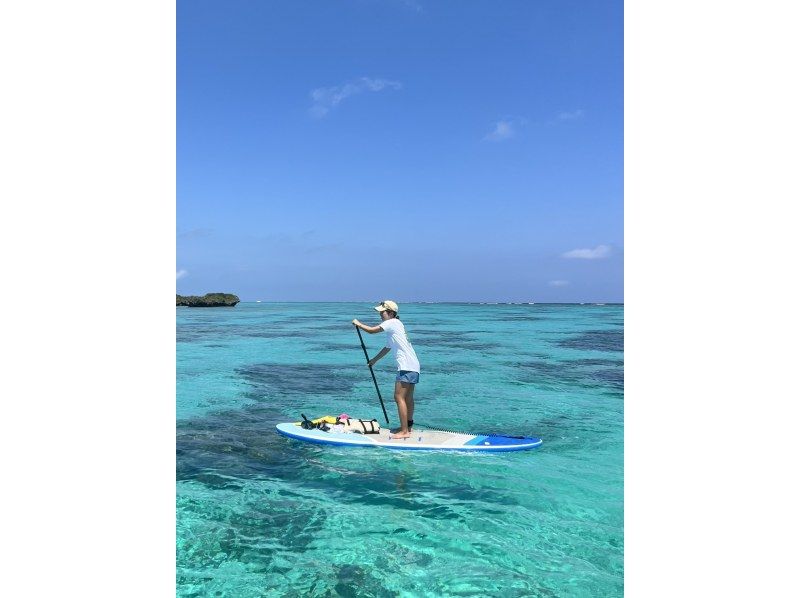 【1組様貸切/３時間】南の島でSUP体験！透明度抜群な海でたっぷり遊ぼう！女性ガイドが担当/送迎・写真込み/手ぶら参加OKの紹介画像