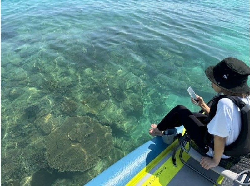 [Okinawa main island, southern part, Itoman city] ★Beach walk★ Sea turtle search and untouched uninhabited island cruising course on the latest paddle board Hobie (required time 60 minutes)の紹介画像