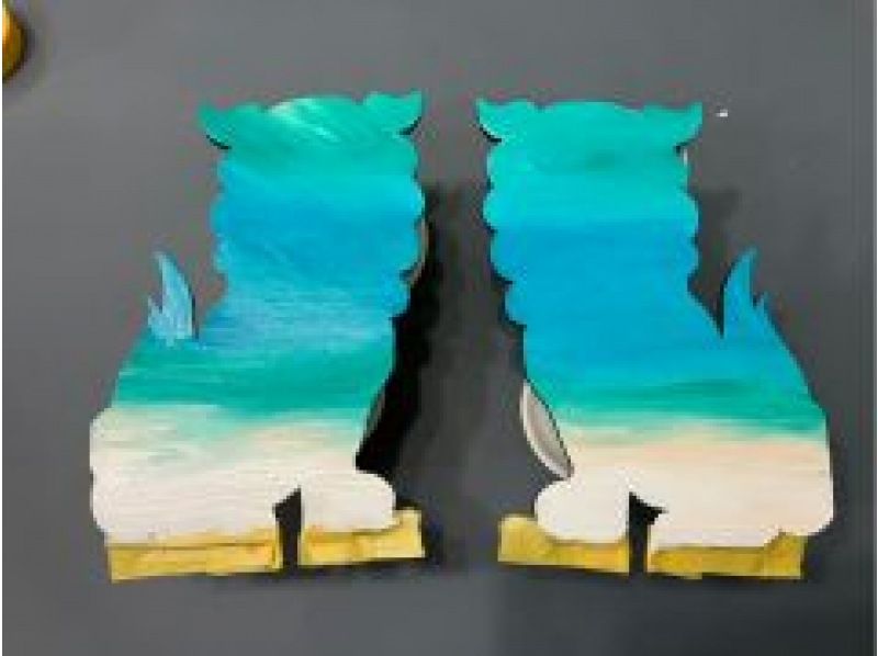 [Okinawa, Ishigaki Island] You can make ocean art. Mini Shisa board, Yaeyama ocean resin artの紹介画像