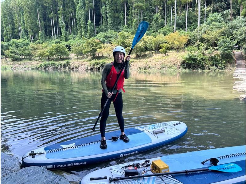 [Saitama, Tokigawa, Arashiyama Town] 1.5 hours from Ikebukuro ♪ SUP down the river! Experience time is 2 hours! Beginners, families, couples, and dogs are all welcome! Tour photos included!の紹介画像