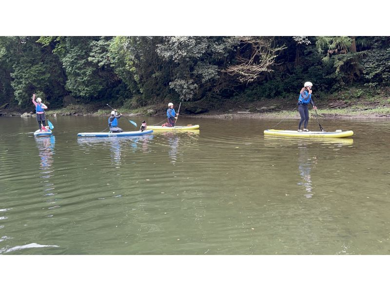 [埼玉・常木川・岚山町]从池袋出发1.5小时♪乘坐SUP漂流！体验时间：2小时！欢迎初学者、家庭、情侣和狗参加！附有旅游照片！の紹介画像