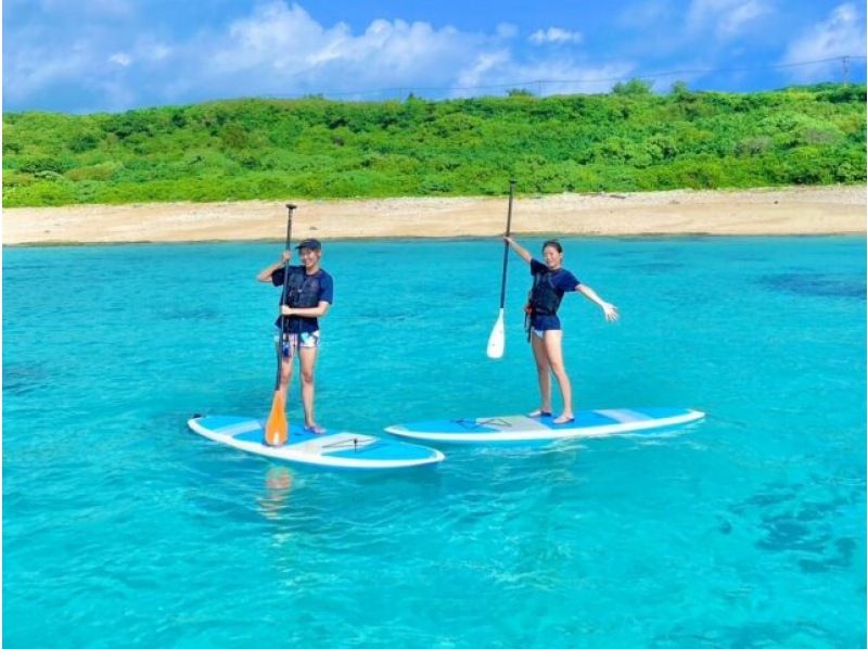 [Miyakojima/Irabujima] Pick-up service available! Sapphire Cave exploration, snorkeling & SUP/Canoe