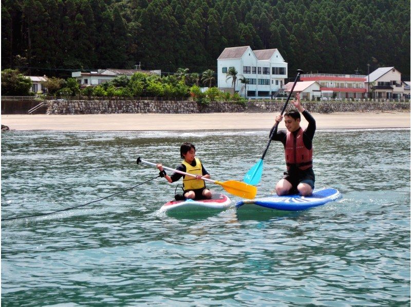 【宮崎・日南/サップ体験】ビーチワルンハダシ集合：海の上を散歩に出かけよう！家族のチャレンジプラン：SUP90の紹介画像