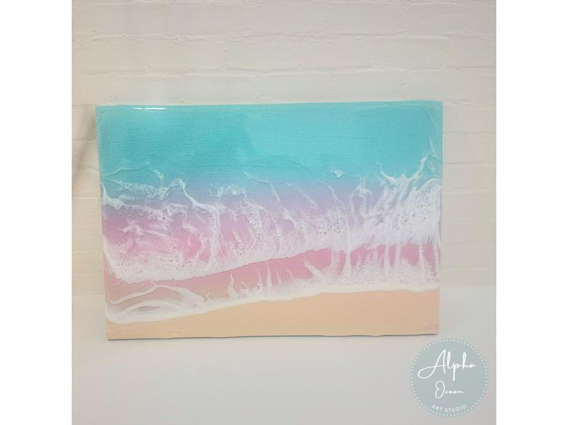 [Tokyo, Sugamo] ~ Ocean Resin Art Creation ~ ◇ Coaster (2 pieces) Course ◇ Recommended for individuals, friends, couples, families, and women ♪ Copyの紹介画像