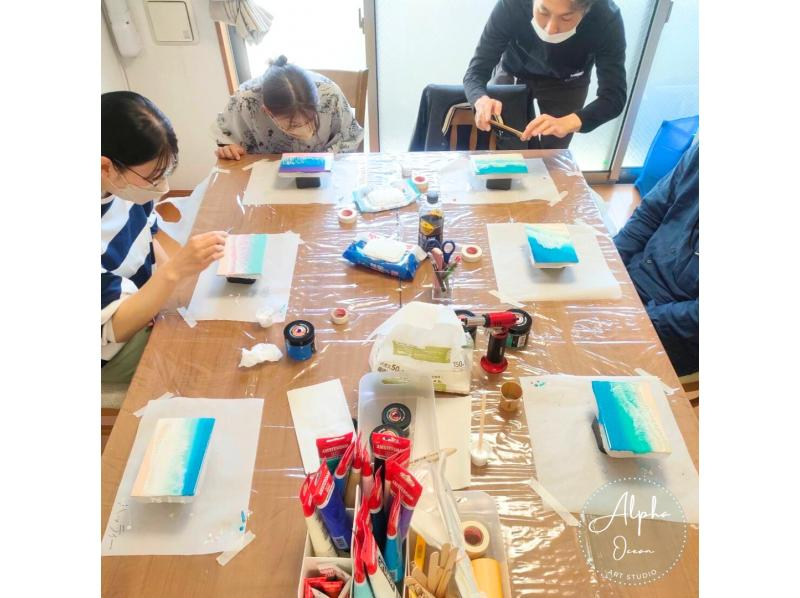 [Tokyo, Sugamo] ~ Ocean Resin Art Creation ~ ◇ Coaster (2 pieces) Course ◇ Recommended for individuals, friends, couples, families, and women ♪ Copyの紹介画像