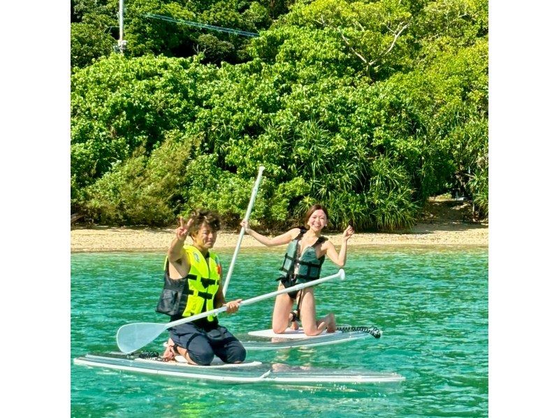 【奄美大島】【当日予約OK！】海からしか行けない！コウトリ浜で満喫！クリアSUP＆カヤック（体重制限あり）ツアー！撮影データプレゼント！の紹介画像