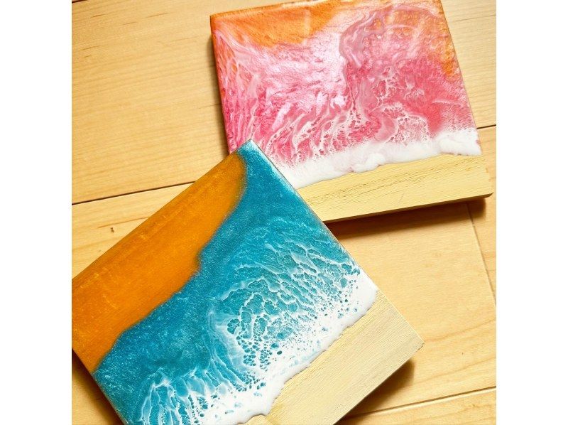 【沖縄・宮古島】海レジンアート体験！定番の『オーシャンボード製作』宮古島の海をアートで作ろう！～女性・カップル・ファミリーにおすすめ～の紹介画像