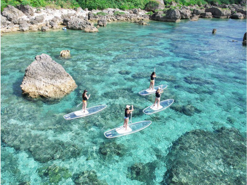 宮古島《絶景クリアSUP &ドローン撮影》世界トップレベルの美しさを誇る宮古島の海でクリアサップ&ドローン撮影♪の紹介画像