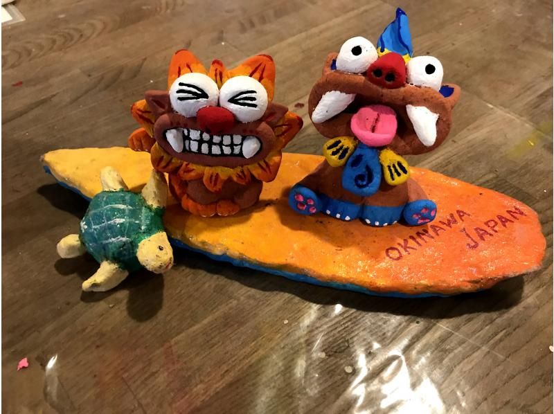 [Okinawa Nakijin Village] Unglazed shisa painting experience! You can take it home on the day! 7 minutes by car from Churaumi Aquarium★Beginners, couples, and parents and children welcome (reservations accepted until the morning of the day)の紹介画像