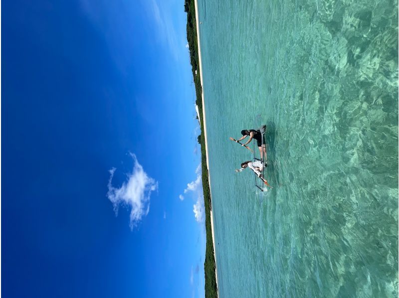 【沖縄・宮古島】絶対お得！秘境のビーチで遊び放題180分！SUP/クリアカヤック/シュノーケル/釣竿などが使い放題！の紹介画像