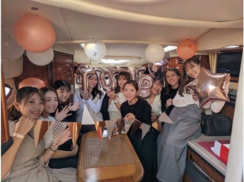 【少女派对游轮，120分钟，每人7,700日元起，含1瓶香槟】Seashanks东京私人游轮★可自备物品★东京湾游览★1-10人の紹介画像
