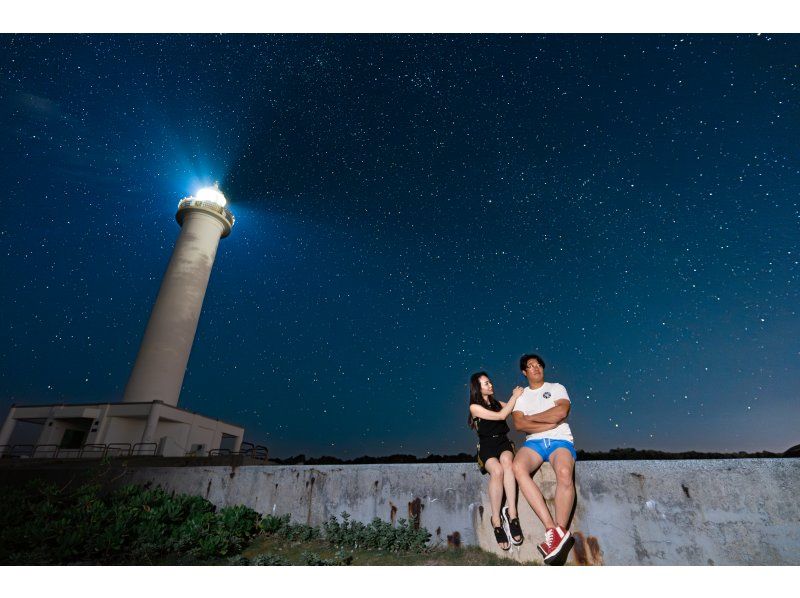 ＜Okinawa, Yomitan＞ Starry sky photo and space walk in Zanpa Cape Each participant will have a photo taken with the stars in the background ☆彡 Each participant will have a photo taken with the stars in the background ☆ From families to couplesの紹介画像