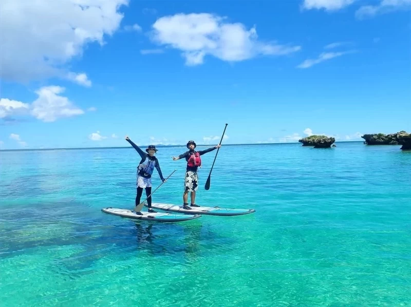 【沖縄・北部／今帰仁】SUPからも水中からも絶景をお楽しみいただけます！SUPクルージング＆シュノーケリングツアーの紹介画像