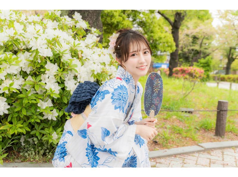 [神奈川/横滨]新复古浴衣！附送发套！ 「全套租赁＆和服着装方案」雨天免费雨伞租赁★の紹介画像