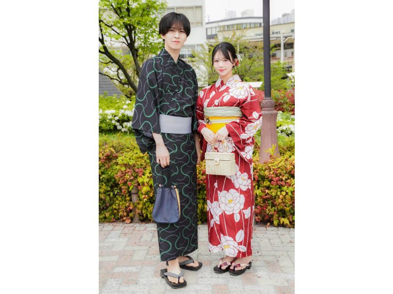 [神奈川/横滨]新复古浴衣！附送发套！ 「全套租赁＆和服着装方案」雨天免费雨伞租赁★の紹介画像