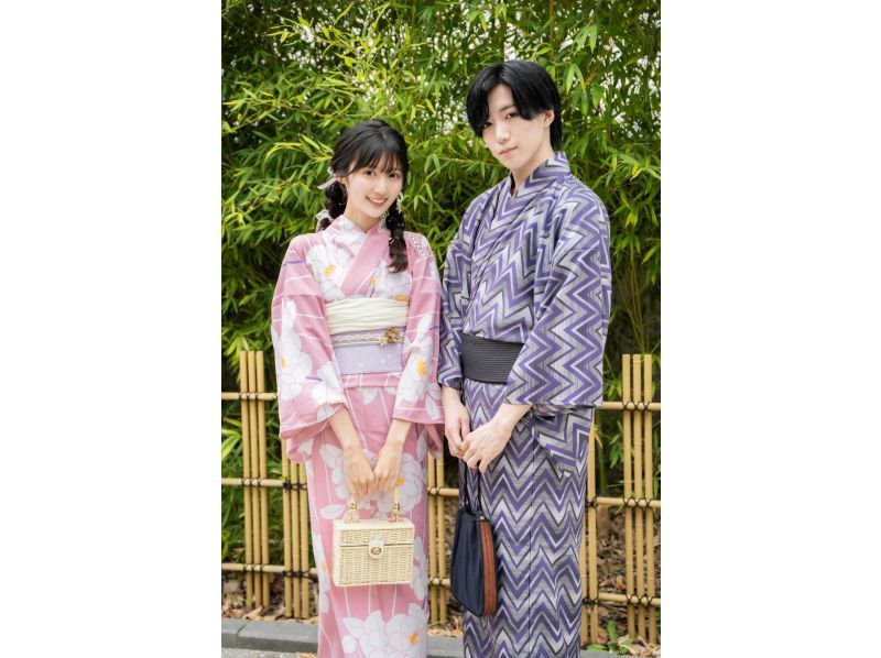 [神奈川/横滨]新复古浴衣！附送发套！ 「全套租赁＆和服着装方案」雨天免费雨伞租赁★の紹介画像