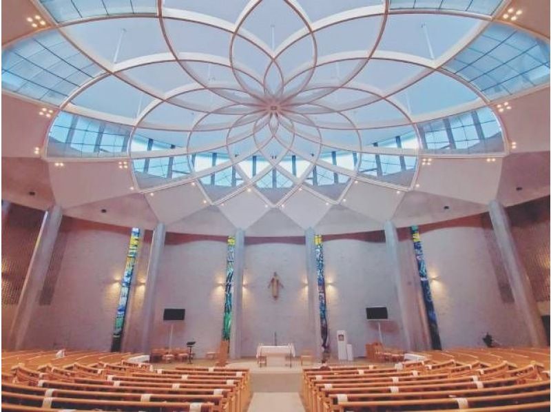 丹下健三建築の代表作・東京カテドラル聖マリア大聖堂＆美しい教会を巡るバスツアー～ホテルの洋食ランチ付～【029029-779】の紹介画像