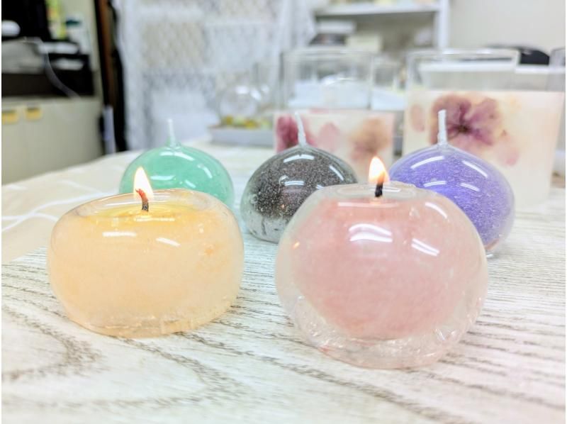 期間限定　水まんじゅうキャンドル３個セット～香り付☆ プルプル可愛い水まんじゅう型のキャンドルです。の紹介画像