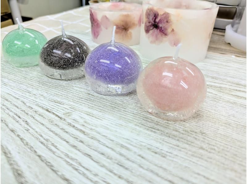 期間限定　水まんじゅうキャンドル３個セット～香り付☆ プルプル可愛い水まんじゅう型のキャンドルです。の紹介画像