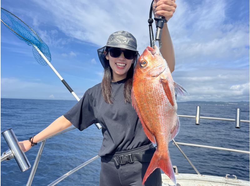 [千葉/勝浦]用魚餌釣紅鯛魚、青魚等大魚吧！遊輪船釣魚體驗！歡迎初學者！共享計劃の紹介画像