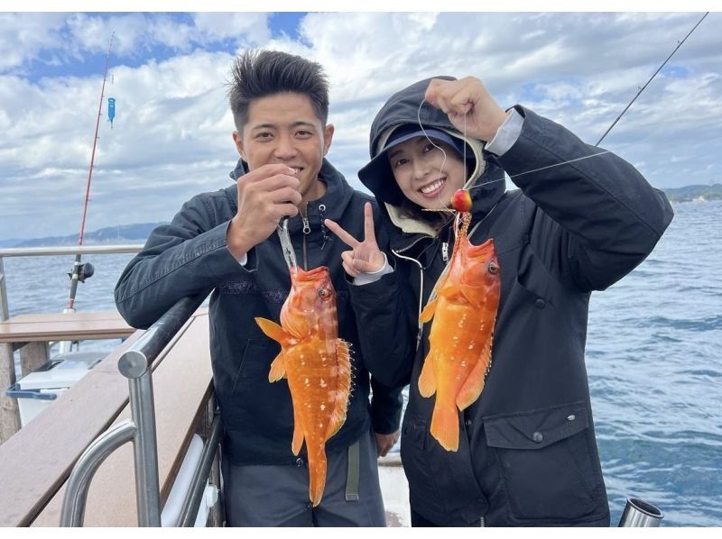 [千葉/勝浦]用魚餌釣紅鯛魚、青魚等大魚吧！遊輪船釣魚體驗！歡迎初學者！共享計劃の紹介画像