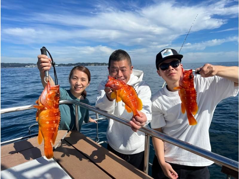 [千葉/勝浦]用魚餌釣紅鯛魚、青魚等大魚吧！遊輪船釣魚體驗！歡迎初學者！共享計劃の紹介画像