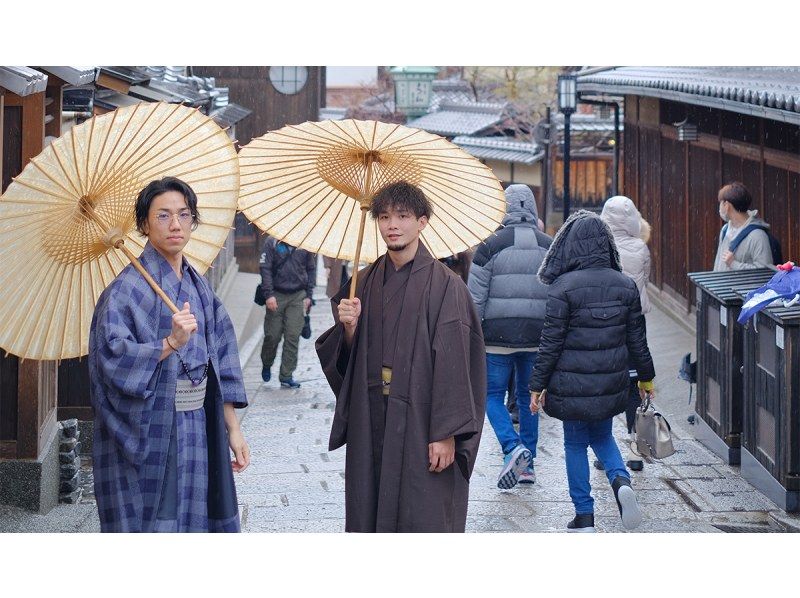 【京都・清水寺】メンズプラン 着物・浴衣レンタル！人気観光地、高台寺・清水寺も近くです！