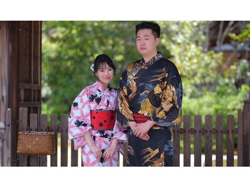 [Kyoto, Kiyomizu-dera Temple] * Couples Kimono & Yukata Rental * A great deal for just 5,500 yen for two people ♪ Hair styling for women included ☆の紹介画像