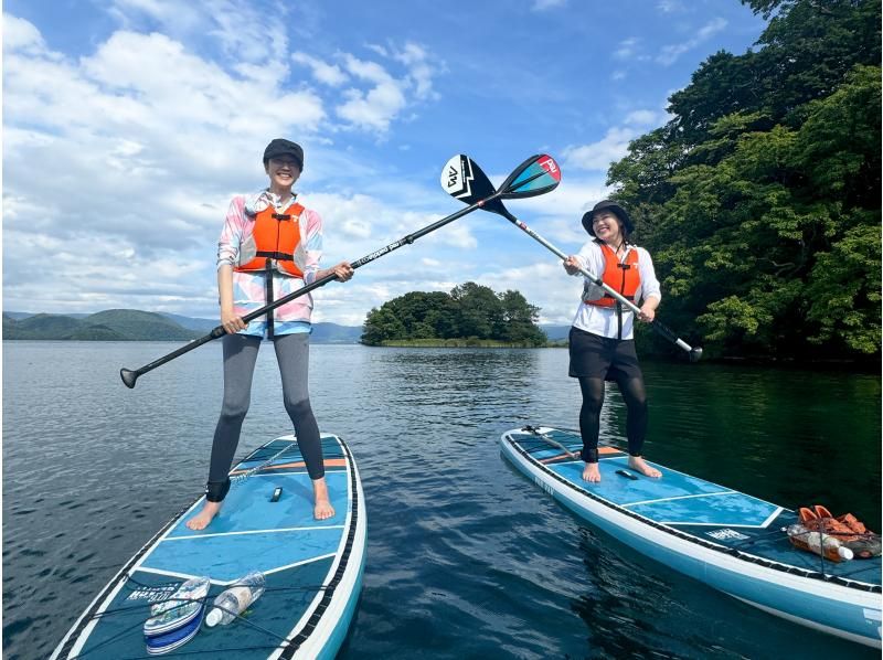 【北海道・洞爺湖】初心者歓迎！火山の絶景を巡るSUP体験ツアー！ 女性やカップル、ご家族に人気☆の紹介画像