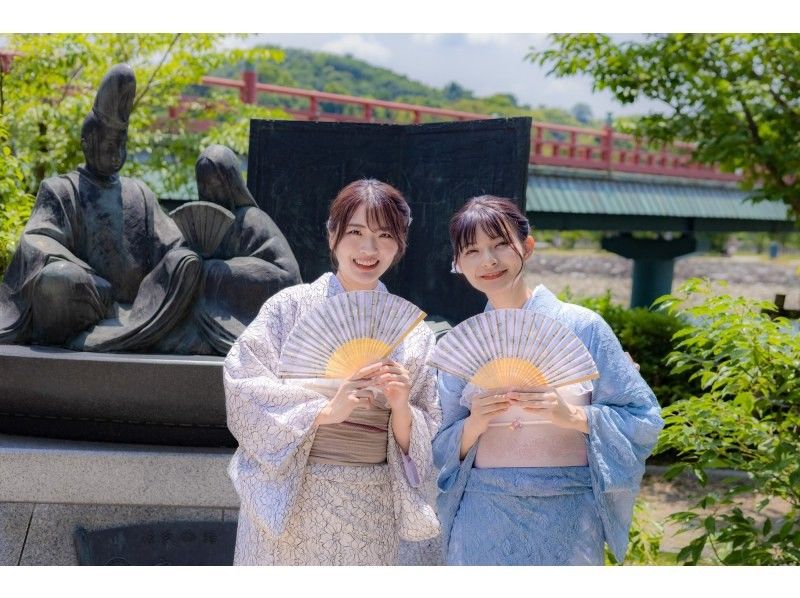 "SALE!" [Kyoto, Uji] Kimono and yukata complete rental plan Popular lace kimonos and pure silk kimonos available ♪ Near long-established Uji matcha sweets shop and Tale of Genji Museumの紹介画像