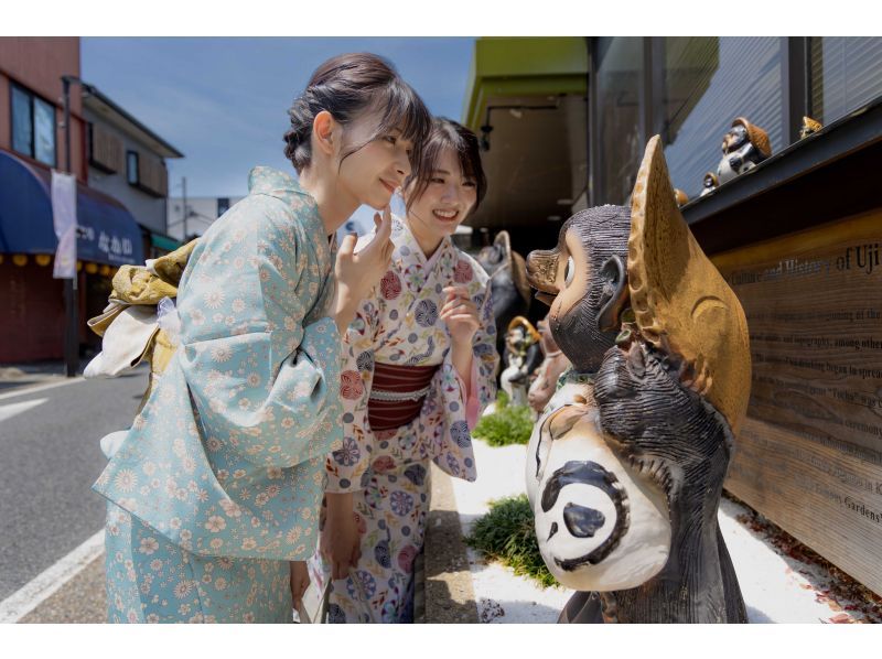 [Kyoto, Uji] Kimono and yukata complete rental plan Popular lace kimono and pure silk kimono available♪ Near long-established Uji matcha sweets shop and Tale of Genji Museumの紹介画像