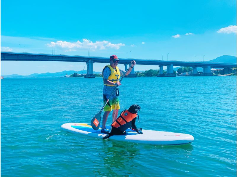 【滋賀・まの浜】 びわ湖早朝SUPアドベンチャー：湖上から眺める絶景体験の紹介画像