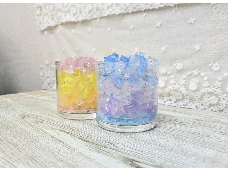 【クラッシュゼリーキャンドル】ぷるぷるゼリーがとっても涼しげなキャンドルです。の紹介画像