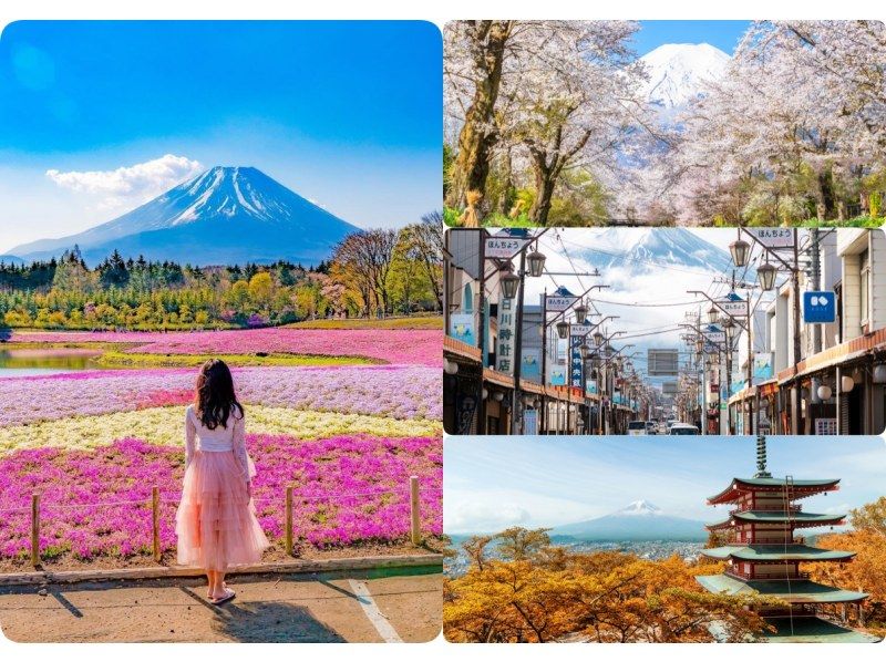 【山梨/河口湖】東京出發河口湖一日遊（富士山地區、新倉山淺間公園、大石公園、LAWSON）の紹介画像