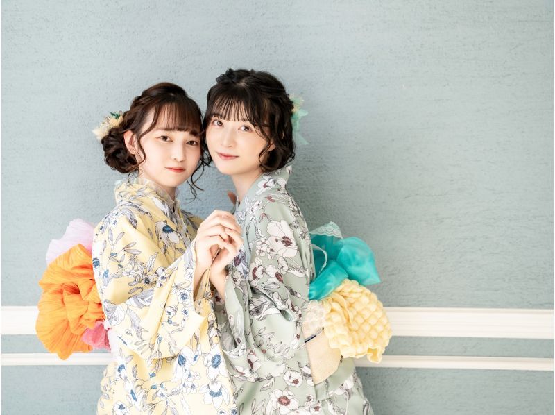 [Saitama Kawagoe store] Come to the store between 10:00 and 16:00! Yukata rental plan with hair styling that you can come at any time without a set timeの紹介画像