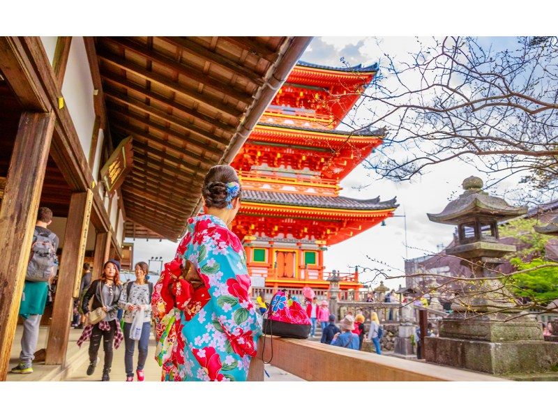 【日帰り】京都・奈良・清水寺・着物体験・八坂神社・伏見稲荷大社・奈良公園・東大寺 日帰りツアー（大阪/京都発）の紹介画像