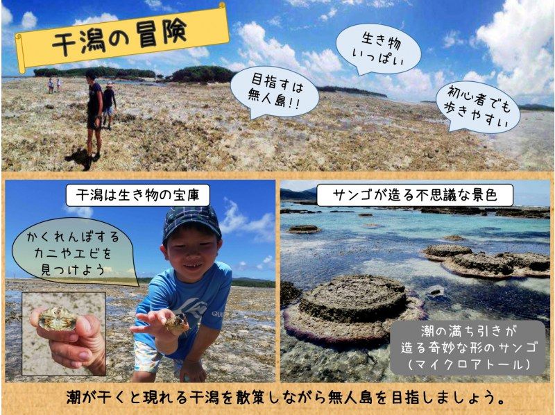 【沖縄・久米島】“幻の道”で行く！！無人島とサンゴ礁のトレッキングツアー［現地集合プラン］の紹介画像