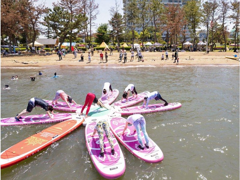 [Shiga, Lake Biwa] Try mini SUP Yoga on a private beach! Only available on Sep 28,29 of 2024