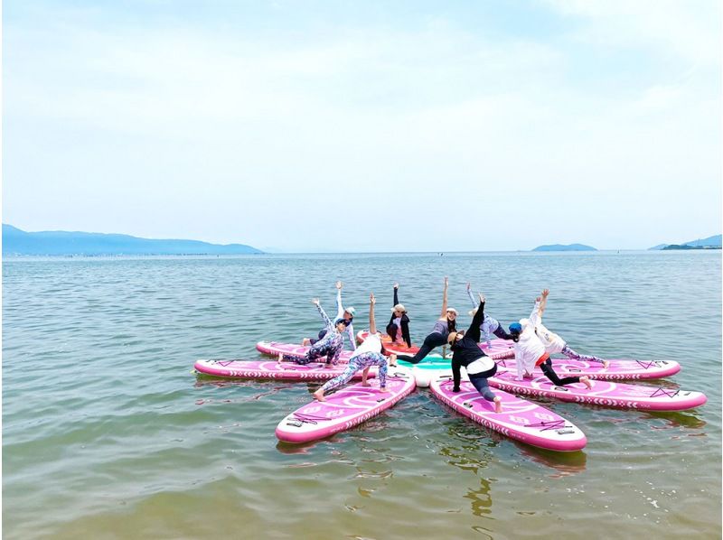 [Shiga, Lake Biwa] Try mini SUP Yoga on a private beach! Only available on Sep 28,29 of 2024