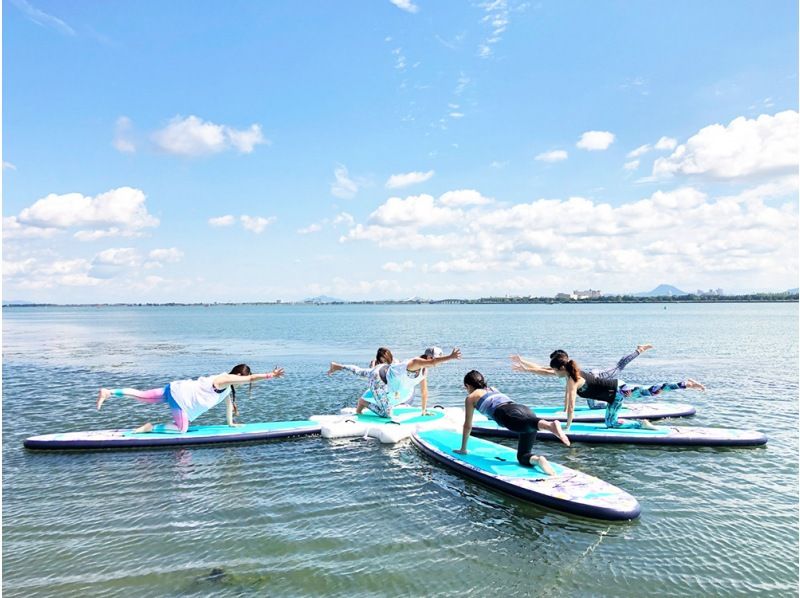 [Shiga, Lake Biwa] Try mini SUP Yoga on a private beach! Only available on Sep 28,29 of 2024