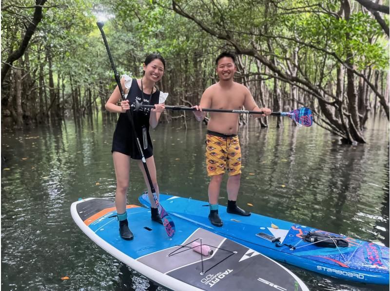 【石垣島マングローブSUP】吹通川のトンネルを探検｜木漏れ日・自然の音・生き物との出会い｜写真動画無料の紹介画像