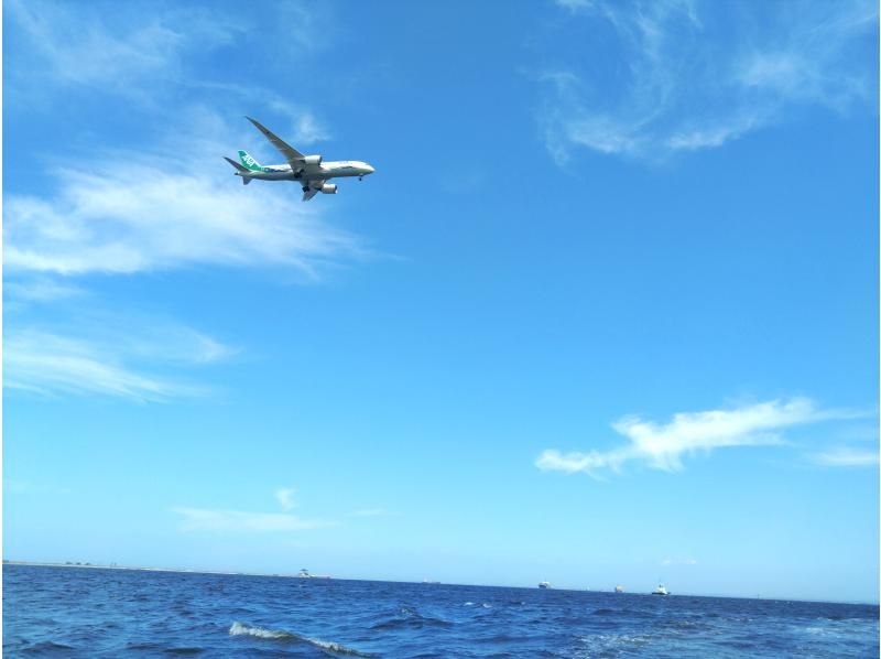 【東京・お台場】羽田空港に離発着する飛行機を間近に見よう！９０分のクルージング体験！の紹介画像