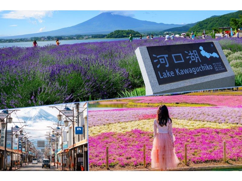 [13-person team; pick-up from city hotels] Day trip to Lake Kawaguchi from Tokyo (Mt. Fuji area, Arakurayama Sengen Park, Oishi Park, LAWSON)の紹介画像