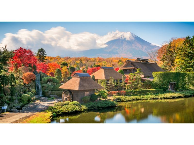 [13-person team/Pick-up from city hotels/Lake Yamanaka] Tokyo departure! Matcha experience day trip tour (Mt. Fuji, Kawaguchiko Panorama Ropeway, Oshino Hakkai)の紹介画像